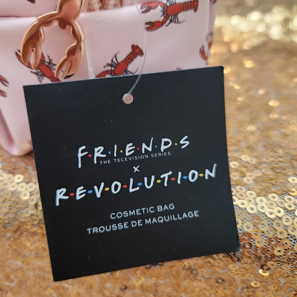 Makeup Revolution Friends Pink Lobster Print Cosmetic Bag - Picture 5 of 6